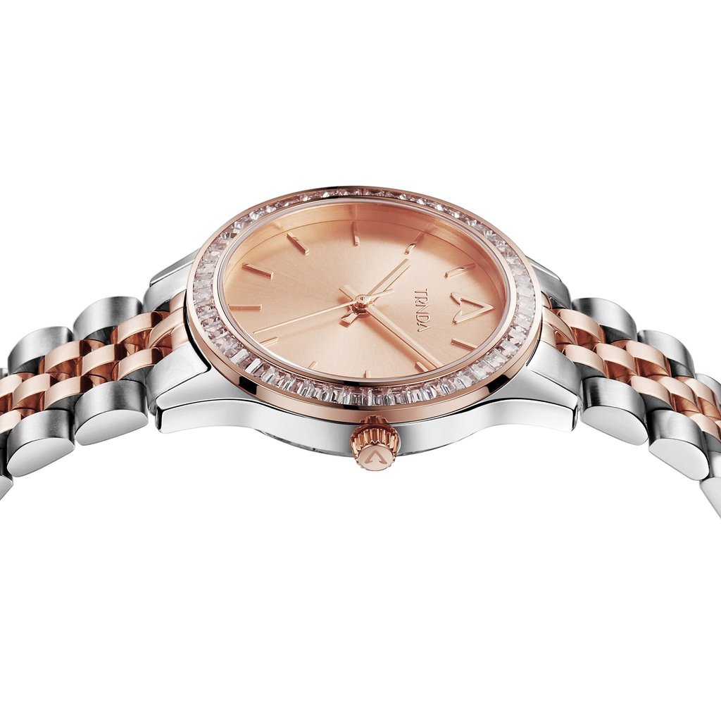 TRNDA Women's Stainless Steel Watch, Rose Gold Dial | TR32MM-2