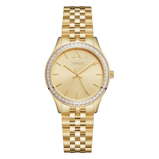 TRNDA Women's Gold Stainless Steel Watch, Gold Dial | TRN-W32G-0