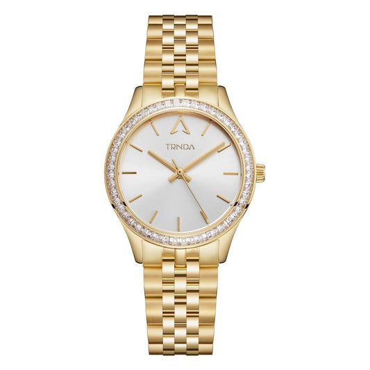 TRNDA Women's Gold Stainless Steel Watch, Silver Dial | TRN32G-0