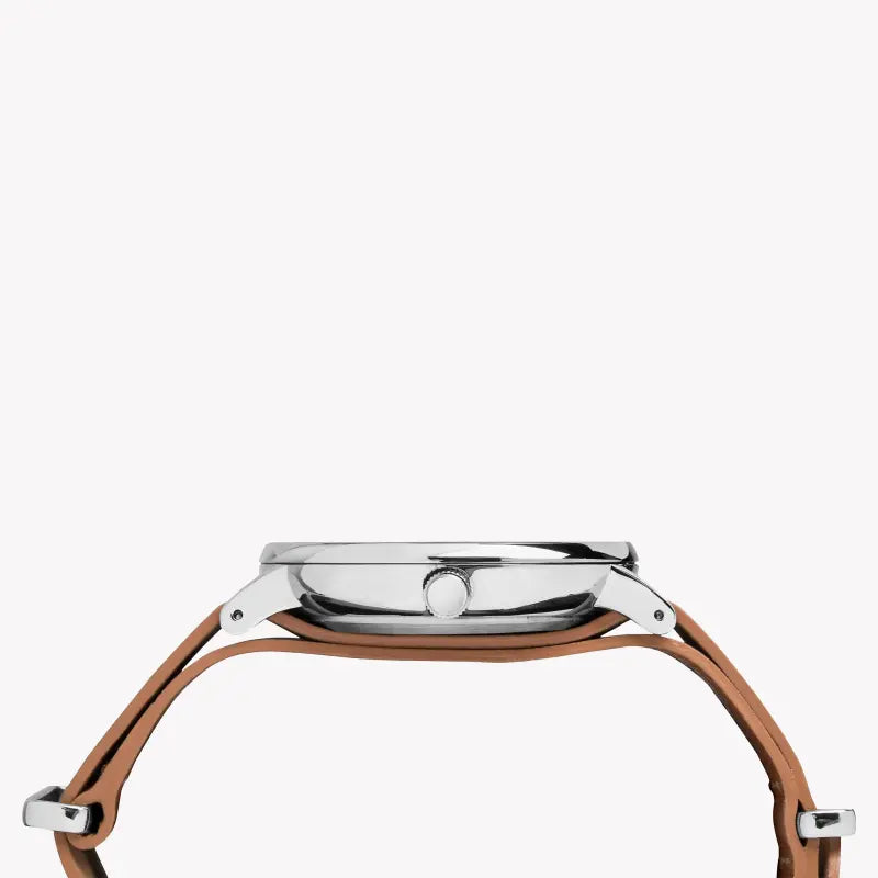 Timex Men's Brass Watch, Blue Dial, Tan Leather | TW2P97800-1
