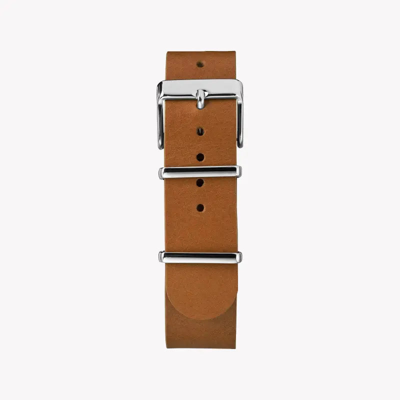 Timex Men's Brass Watch, Blue Dial, Tan Leather | TW2P97800-2