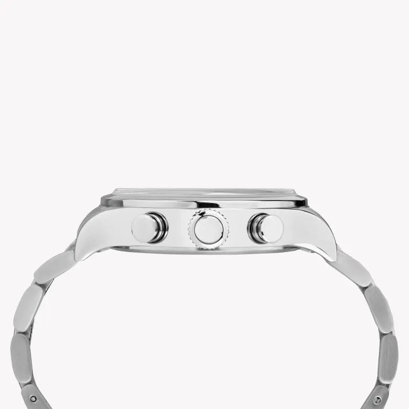 Timex Men's Silver Stainless Steel Watch, Black Dial | TW2R24900-1