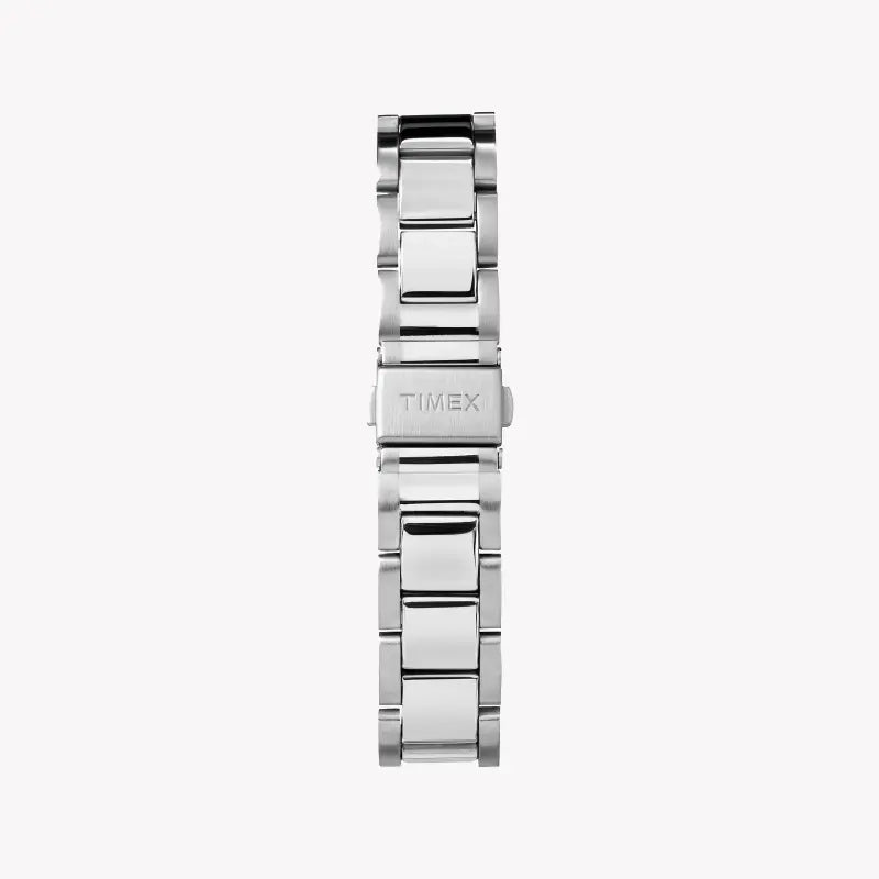 Timex Men's Silver Stainless Steel Watch, Black Dial | TW2R24900-2