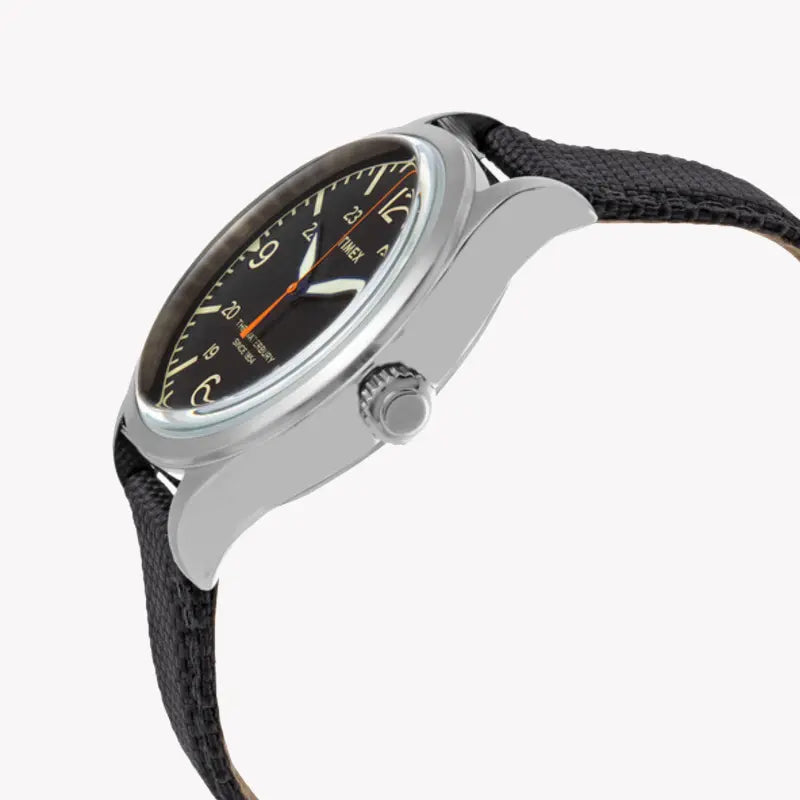 Timex Men's Black Fabric Watch, Black Dial | TW2R38500-2
