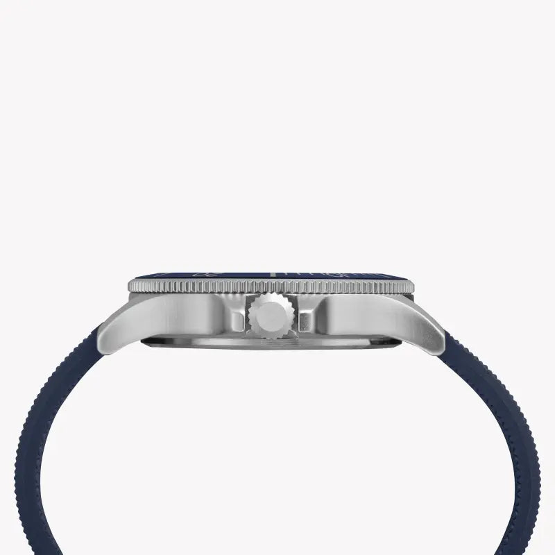 Timex Men's Blue Silicone Watch, Brass Case | TW2R60700-1