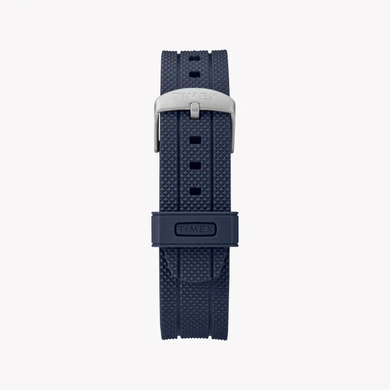 Timex Men's Blue Silicone Watch, Brass Case | TW2R60700-2