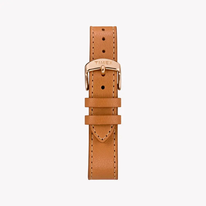 Timex Women's Tan Leather Watch, Off White Dial | TW2R70200-2