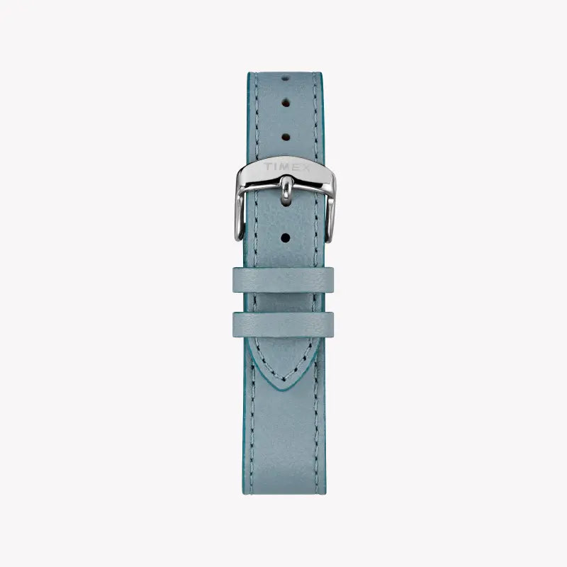 Timex Women's Blue Leather Watch, White Dial | TW2R70300-2