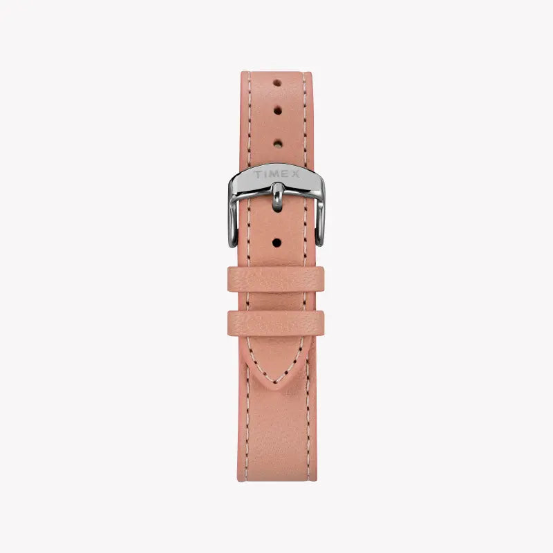 Timex Women's Pink Leather Watch, White Dial | TW2R70400-2