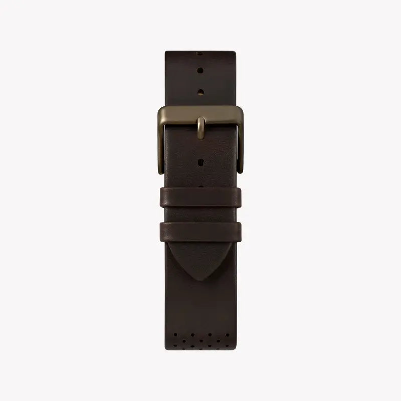 Timex Men's Brown Leather Watch, Gold Dial | TW2R80100-2