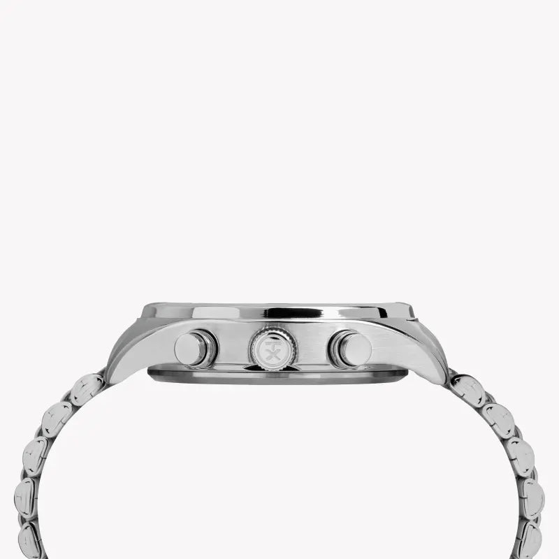 Timex Men's Silver Stainless Steel Watch, White Dial | TW2R88500-1