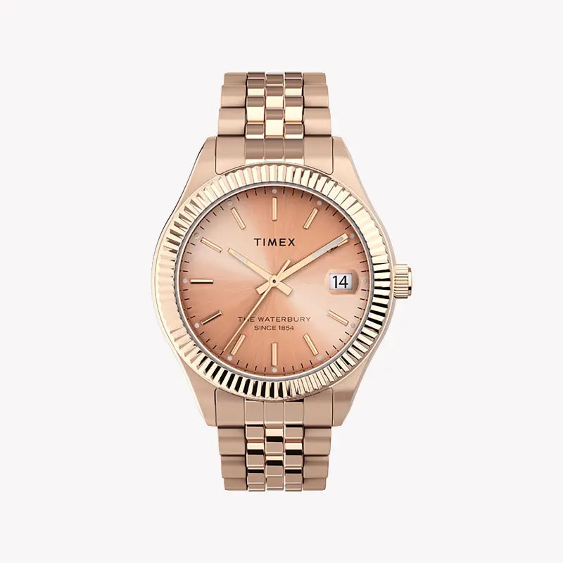 Timex Women's Rose Gold Stainless Steel Watch, 34mm | TW2T86800-0