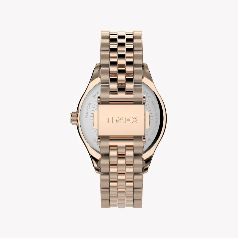 Timex Women's Rose Gold Stainless Steel Watch, 34mm | TW2T86800-2