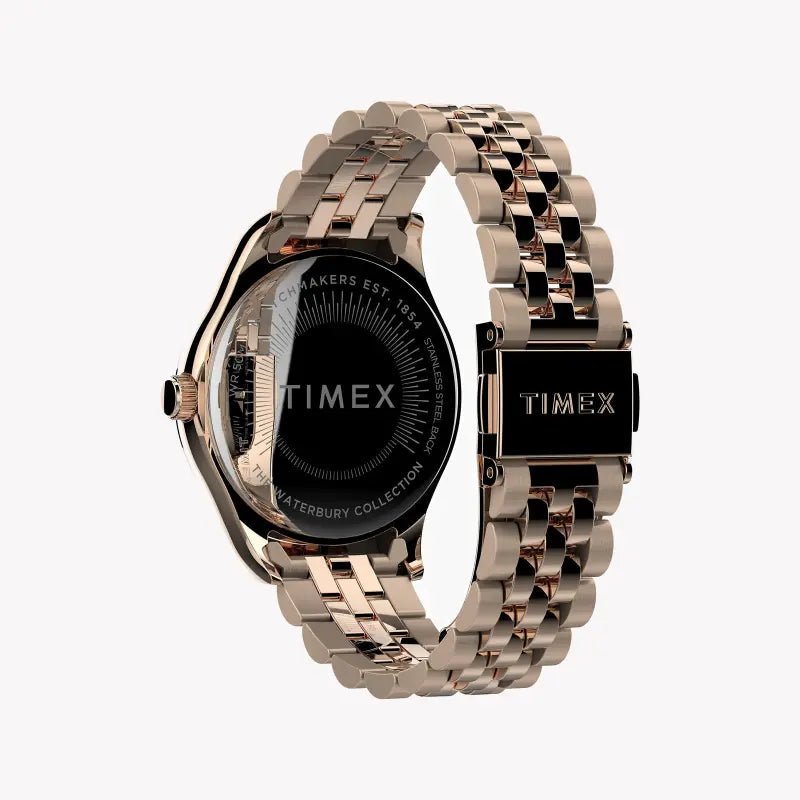 Timex Women's Rose Gold Stainless Steel Watch, 34mm | TW2T86800-3