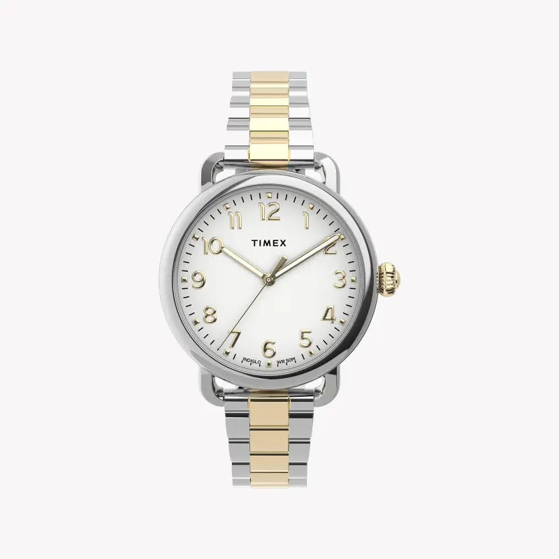 Timex Women's Silver Dial, Stainless Steel Band | TW2U13800-0