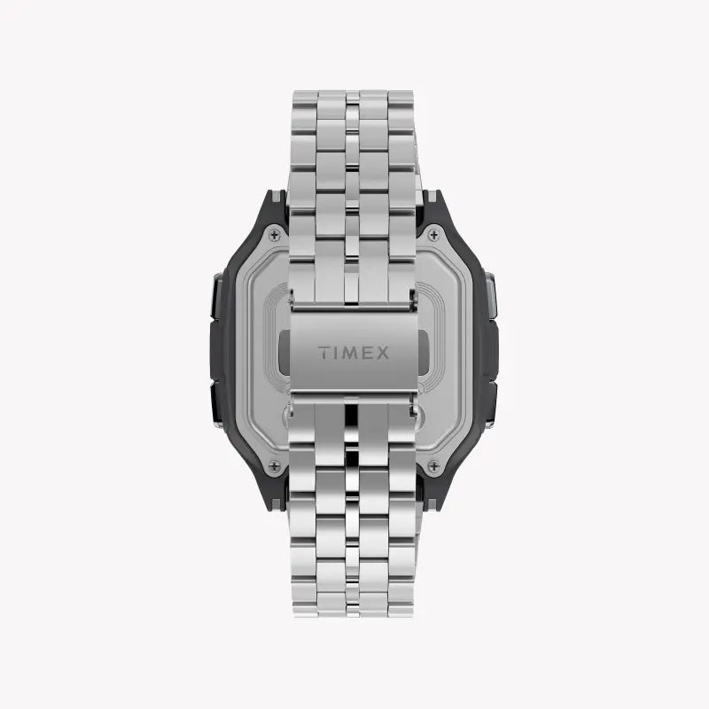 Timex Men's Silver Stainless Steel Watch, Digital Dial | TW2U17000-2