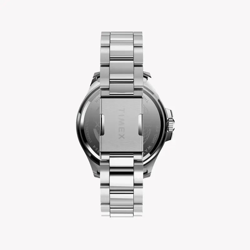 Timex Men's Silver Stainless Steel, Blue Dial | TW2U41900-2