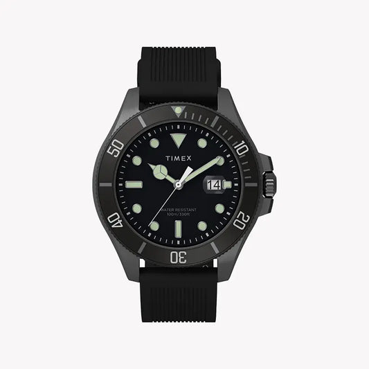 Timex Men's Black Silicone, Gray Dial | TW2U42000-0