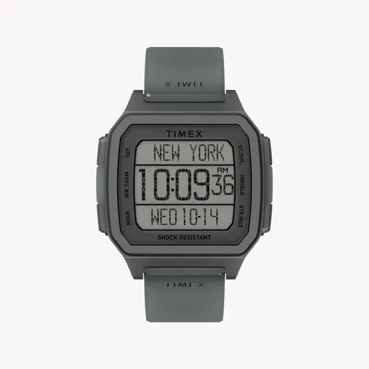 Timex Men's Gray Silicone Watch, Digital Dial | TW2U56400-0