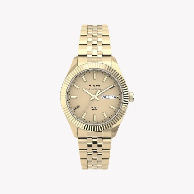 Timex Women's Gold Stainless Steel Watch, Gold Dial | TW2U78500-0