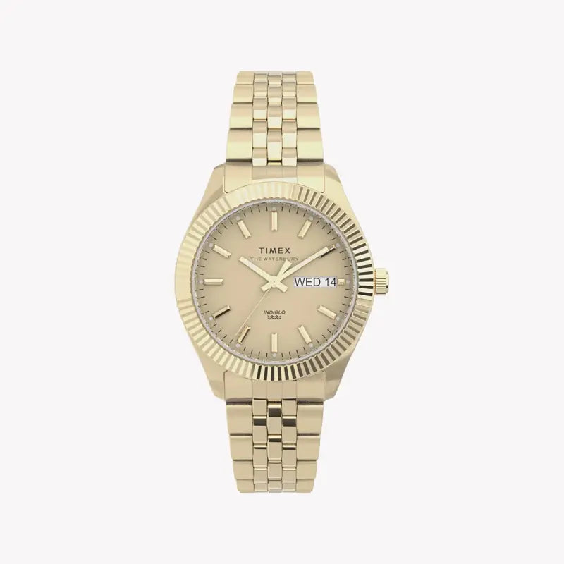 Timex Women's Gold Stainless Steel Watch, Gold Dial | TW2U78500-2