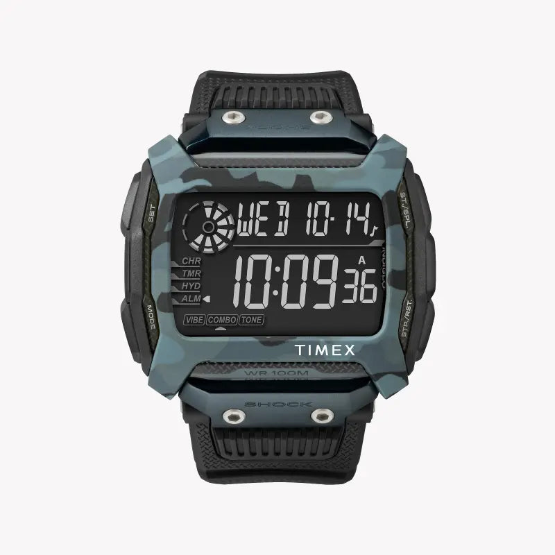Timex Men's Black Resin Digital Watch, INDIGLO | TW5M18200-0
