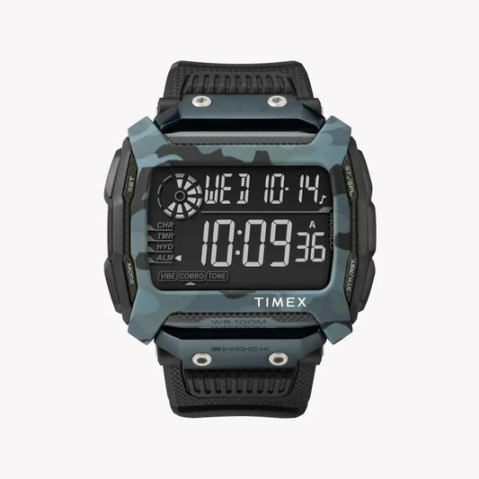Timex Men's Black Resin Digital Watch, INDIGLO | TW5M18200-0