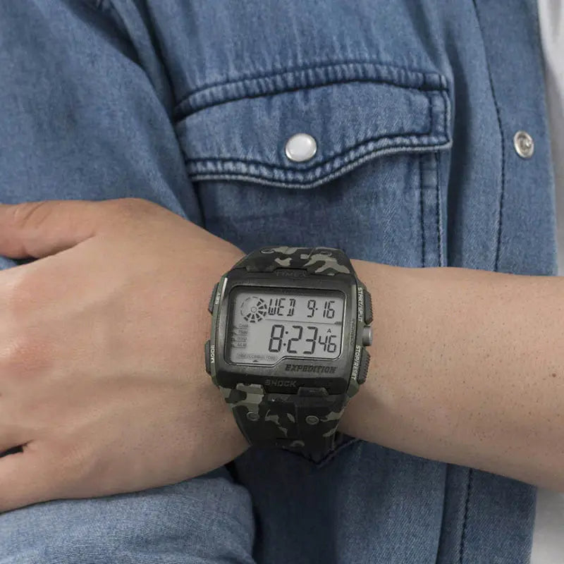 Timex Men's Black Resin Digital Watch, INDIGLO | TW5M18200-3
