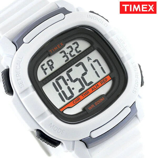 Timex Men's White Silicone Digital Watch, Resin Case | TW5M26400-3