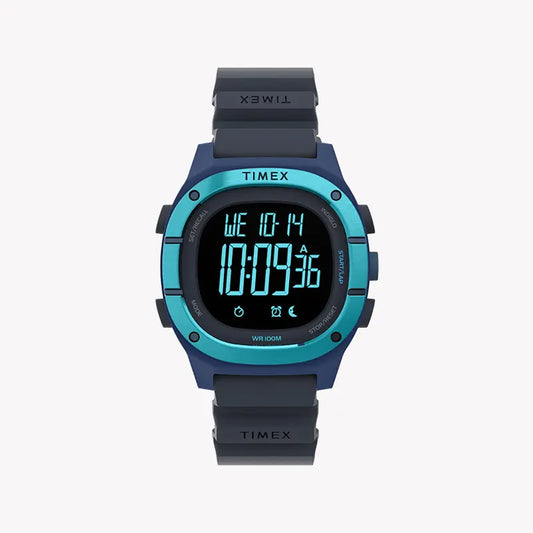 Timex Unisex Blue Silicone Watch, Digital Dial | TW5M35500-0