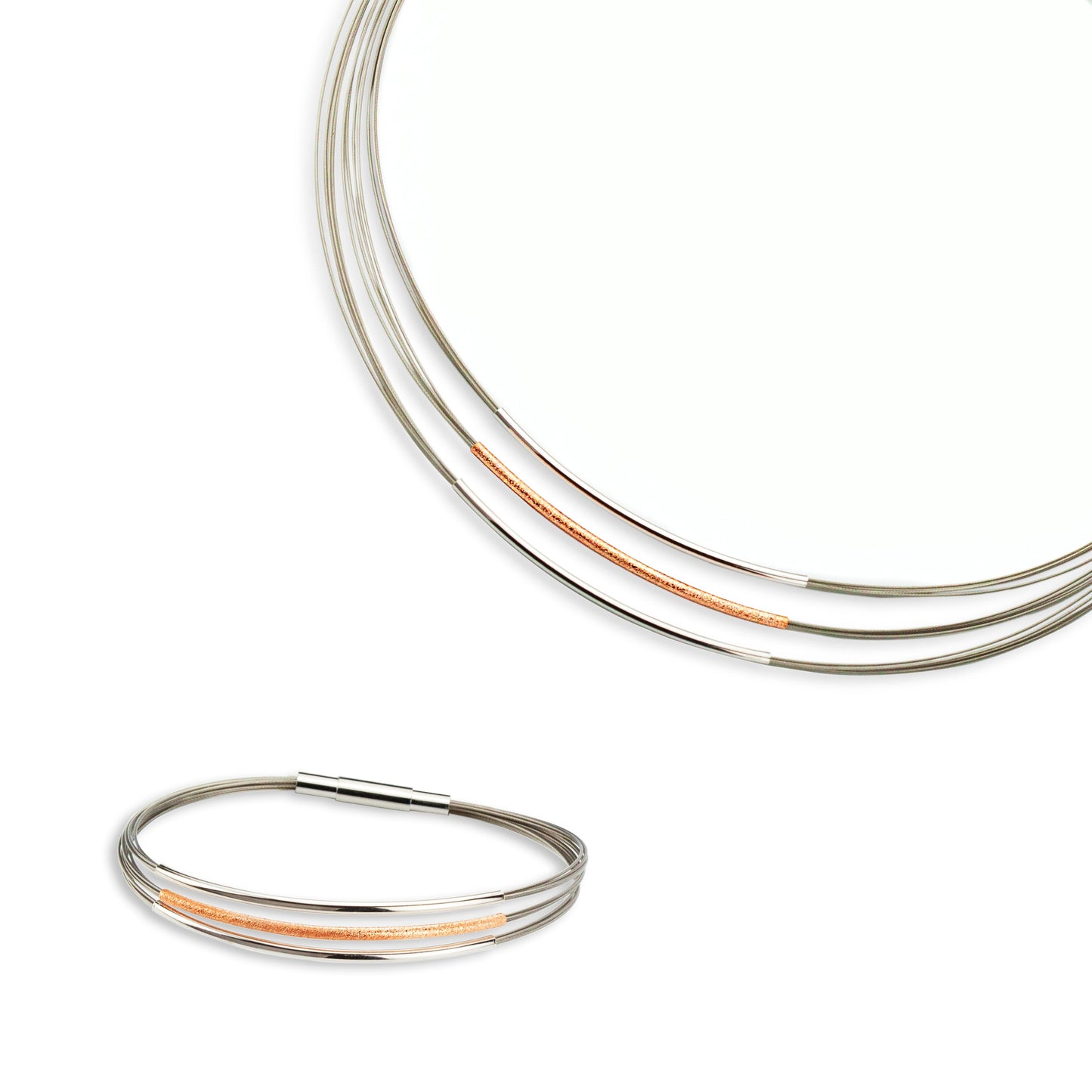 Gala Design Ketting Tripple Round Rosé-Gold J0023-2