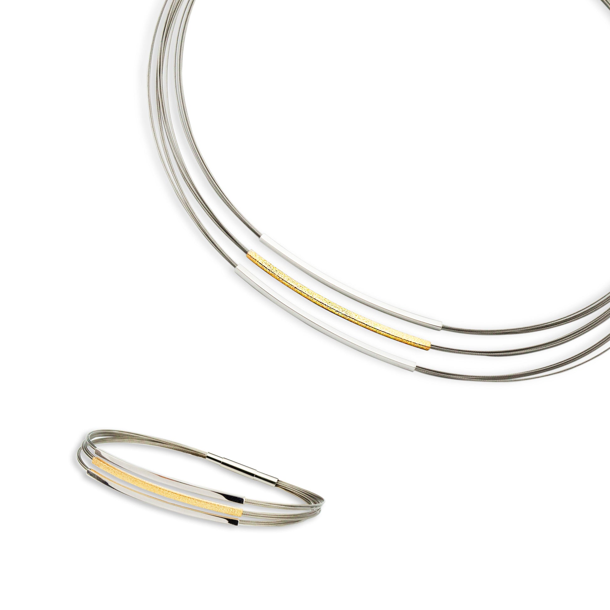 Gala Design Ketting Tripple Square Gold J0032-2