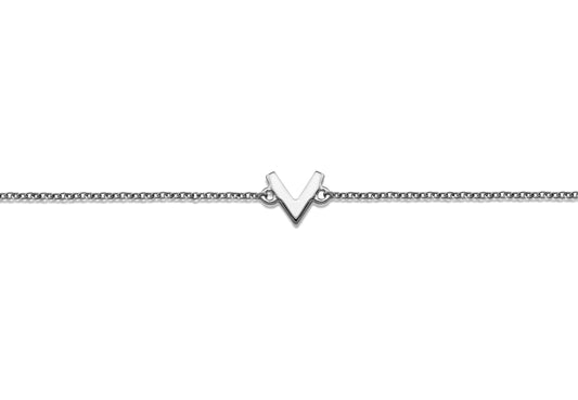 Armband V Zilver XB004S-0