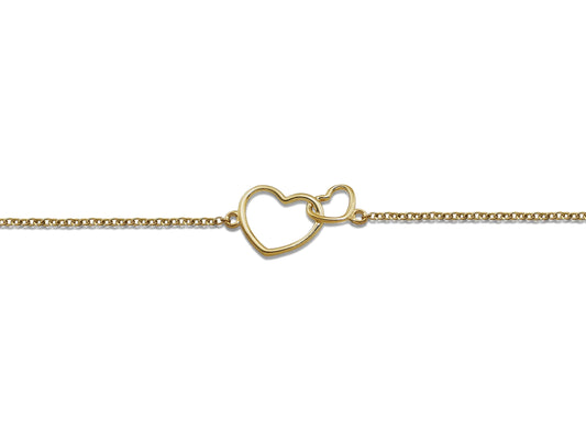 Feel the Spirit Armband Two Hearts Gold-Plated XB005G-0