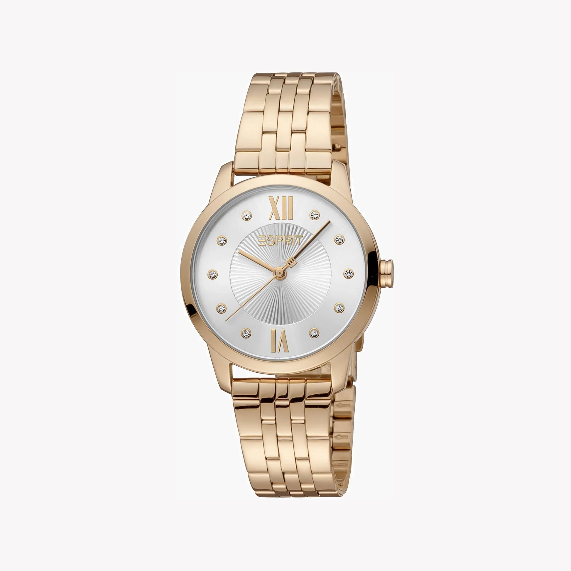 Esprit Women's Rose Gold Stainless Steel Watch, Silver Dial | ES1L227M0035-0
