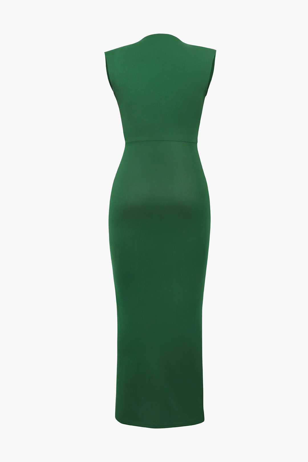Deep V-neck sleeveless midi dress-1
