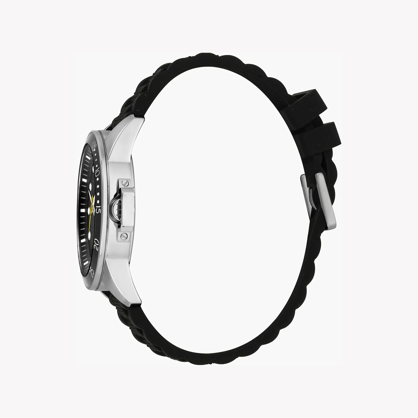 Esprit Men's Black Rubber Watch, Black Dial | ES1G096M0065-1
