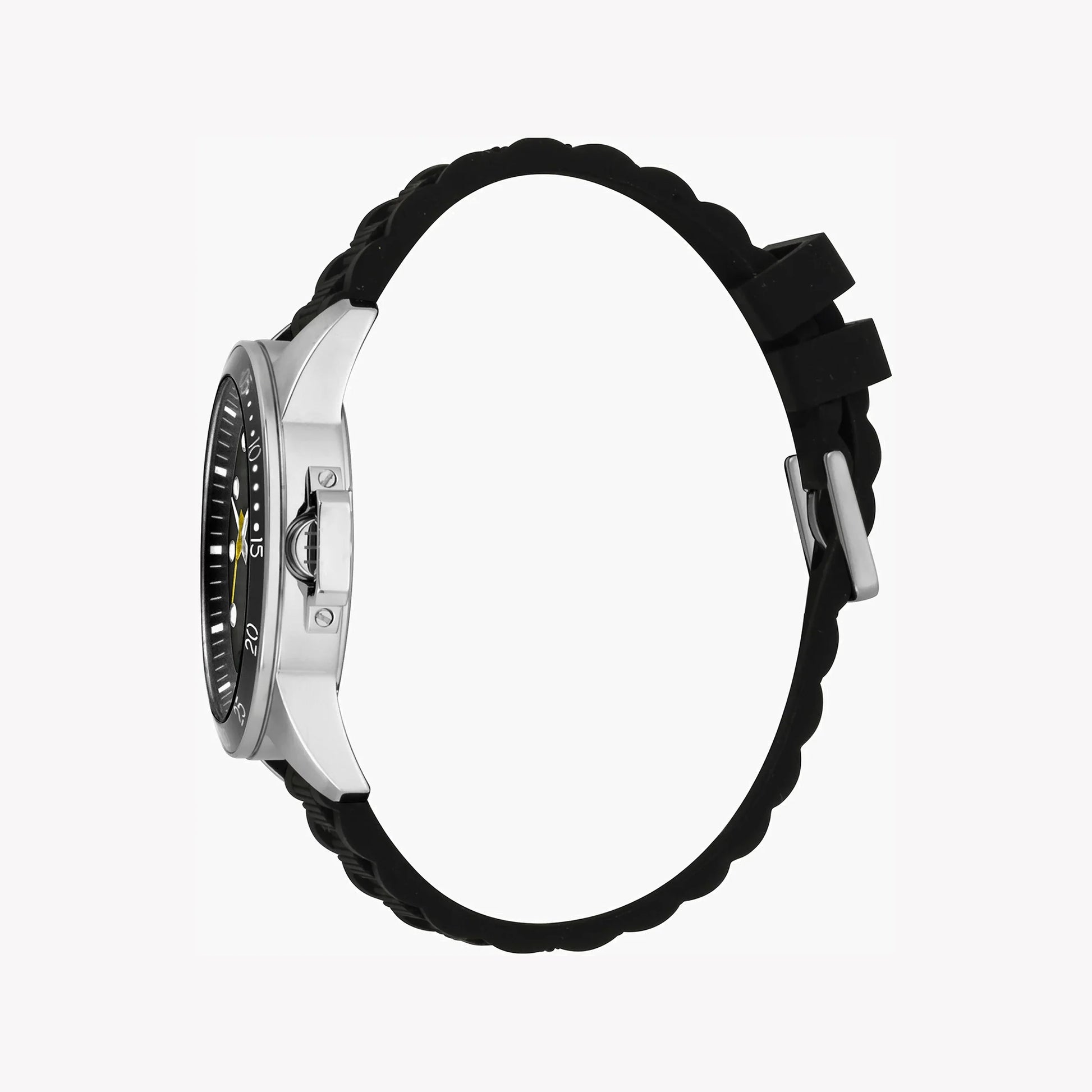 Esprit Men's Black Rubber Watch, Black Dial | ES1G096M0065-1