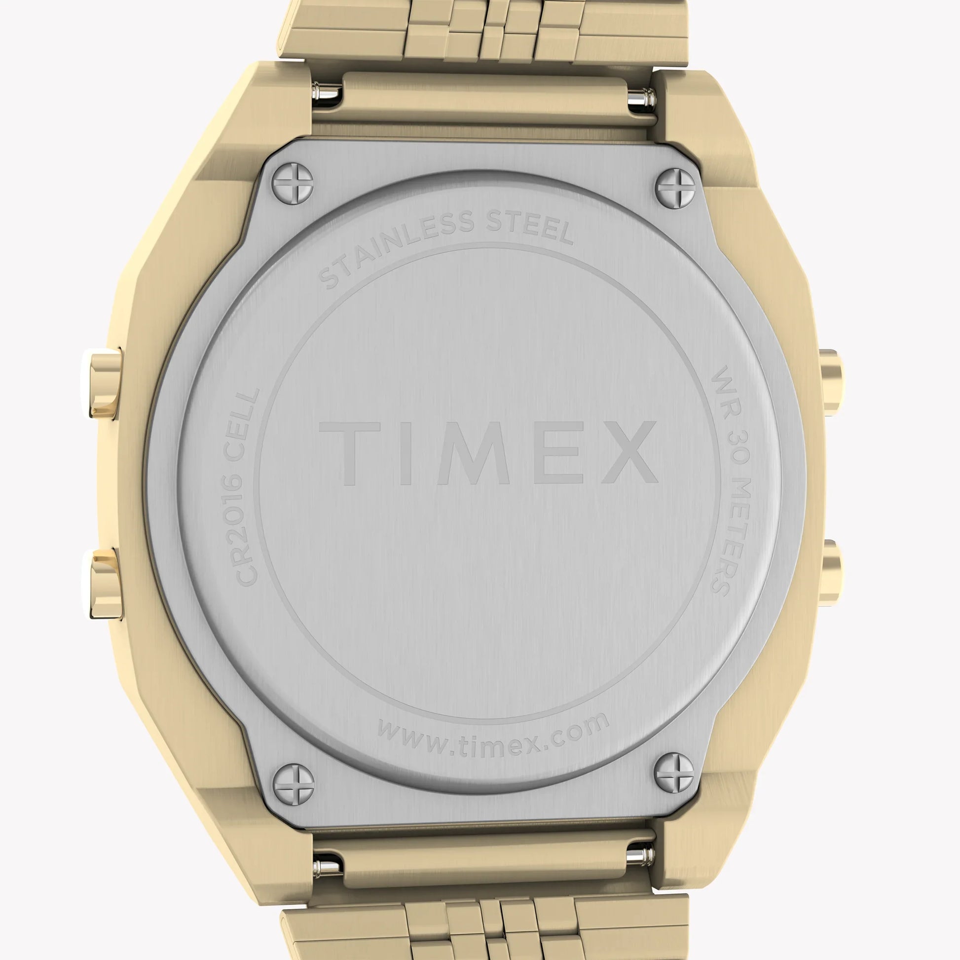 Timex Unisex Gold Tone Stainless Steel Watch, Black Lens | TW2V74300-3