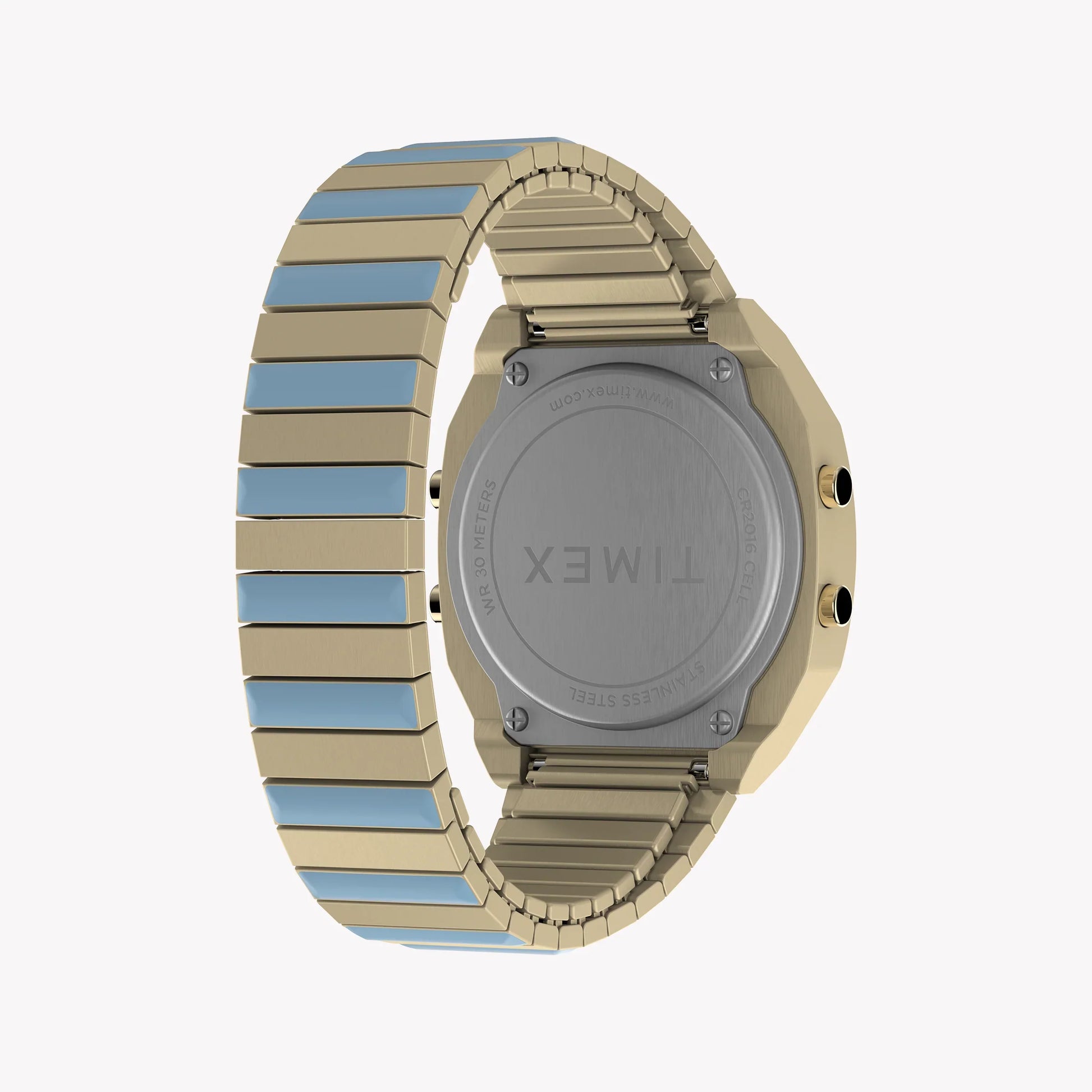 Timex Unisex Gold-Tone Watch, Blue Accents | TW2W40800-1