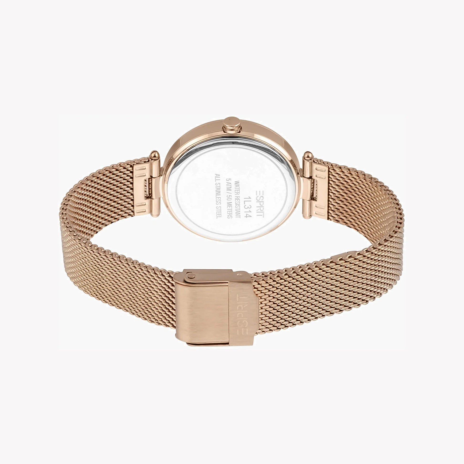 Esprit Women's Rose Gold Stainless Steel Watch, Silver Dial | ES1L155M0035-2