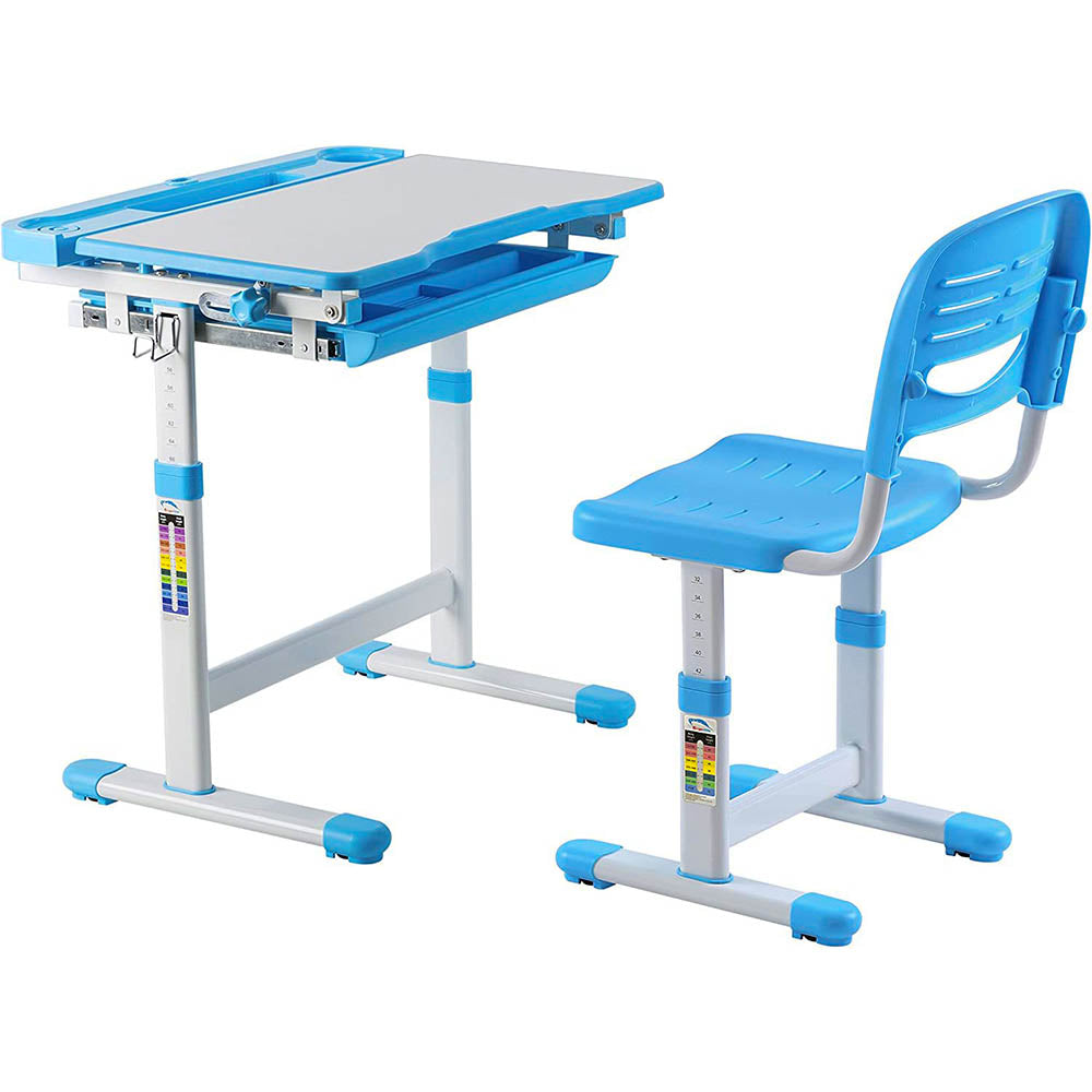 Height-adjustable, multifunctional, children&#39;s desk-blue-1