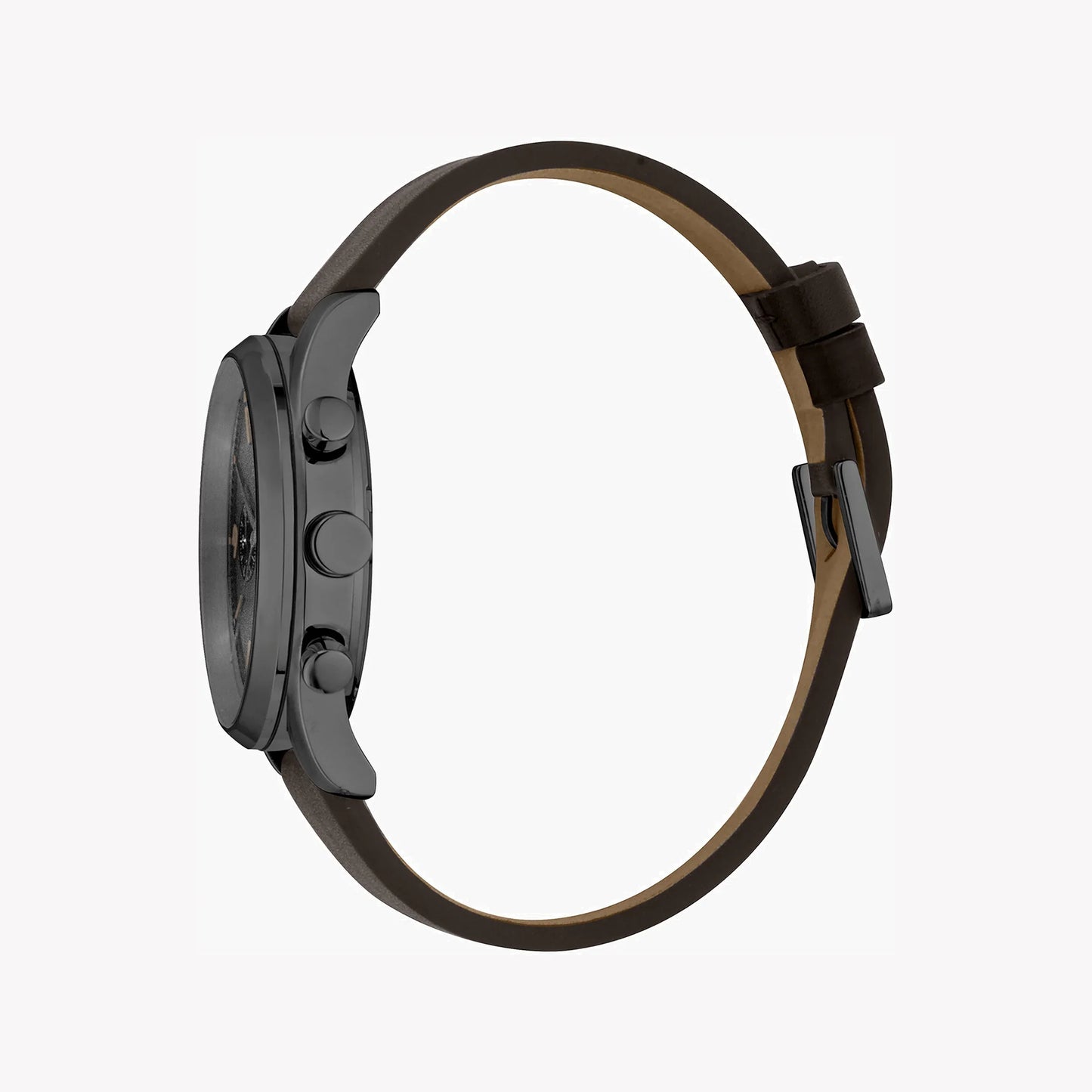 Esprit Men's Brown Leather Watch, Black Dial | EGS003116B-1