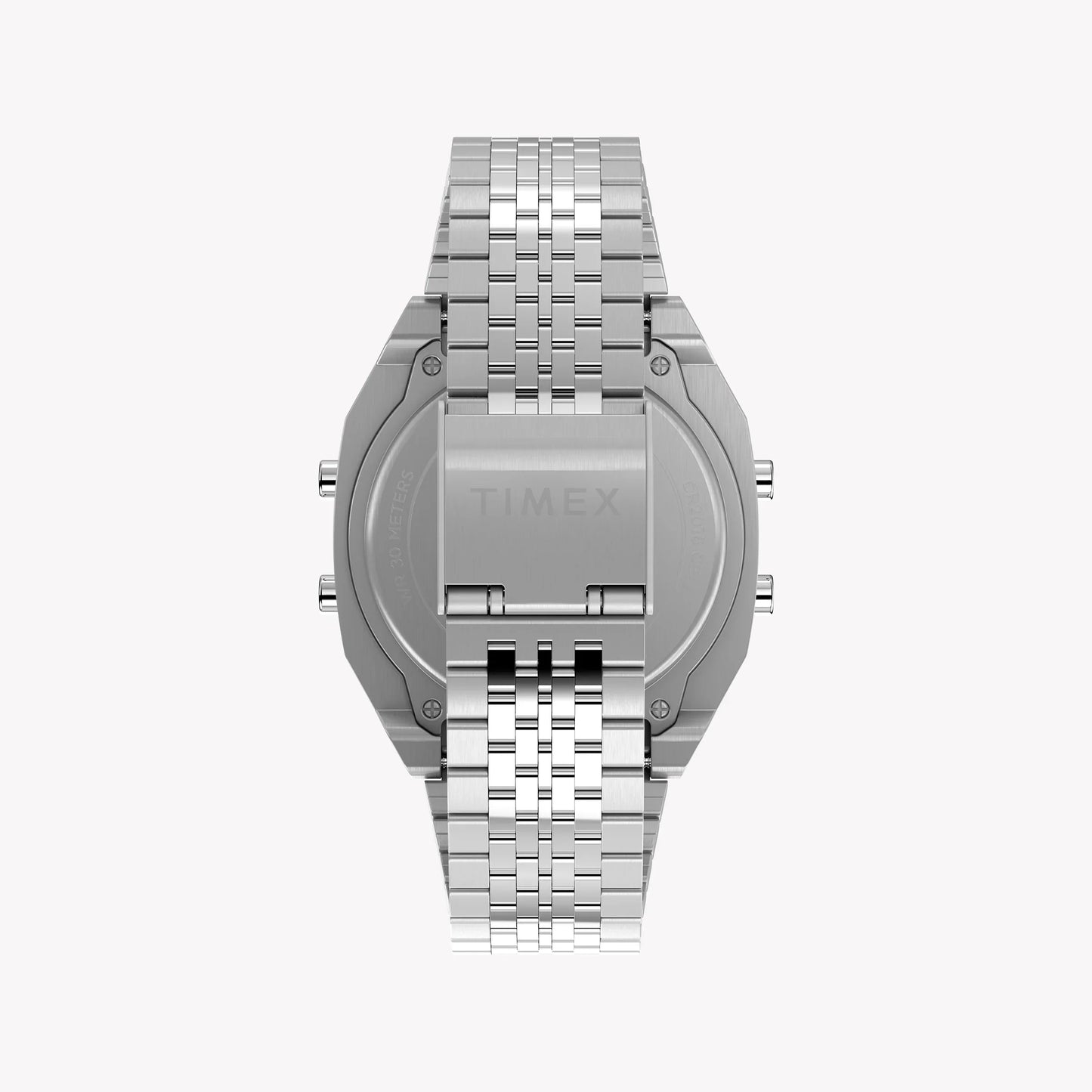 Timex Unisex Stainless Steel Black Lens Watch, Silver | T80-2