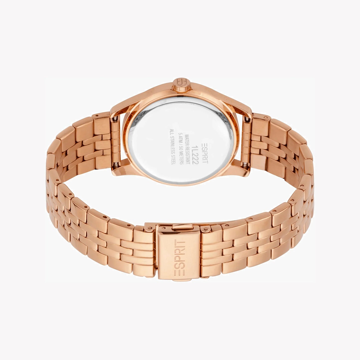 Esprit Women's Rose Gold Stainless Steel Watch, Silver Dial | ES1L199M0015-2