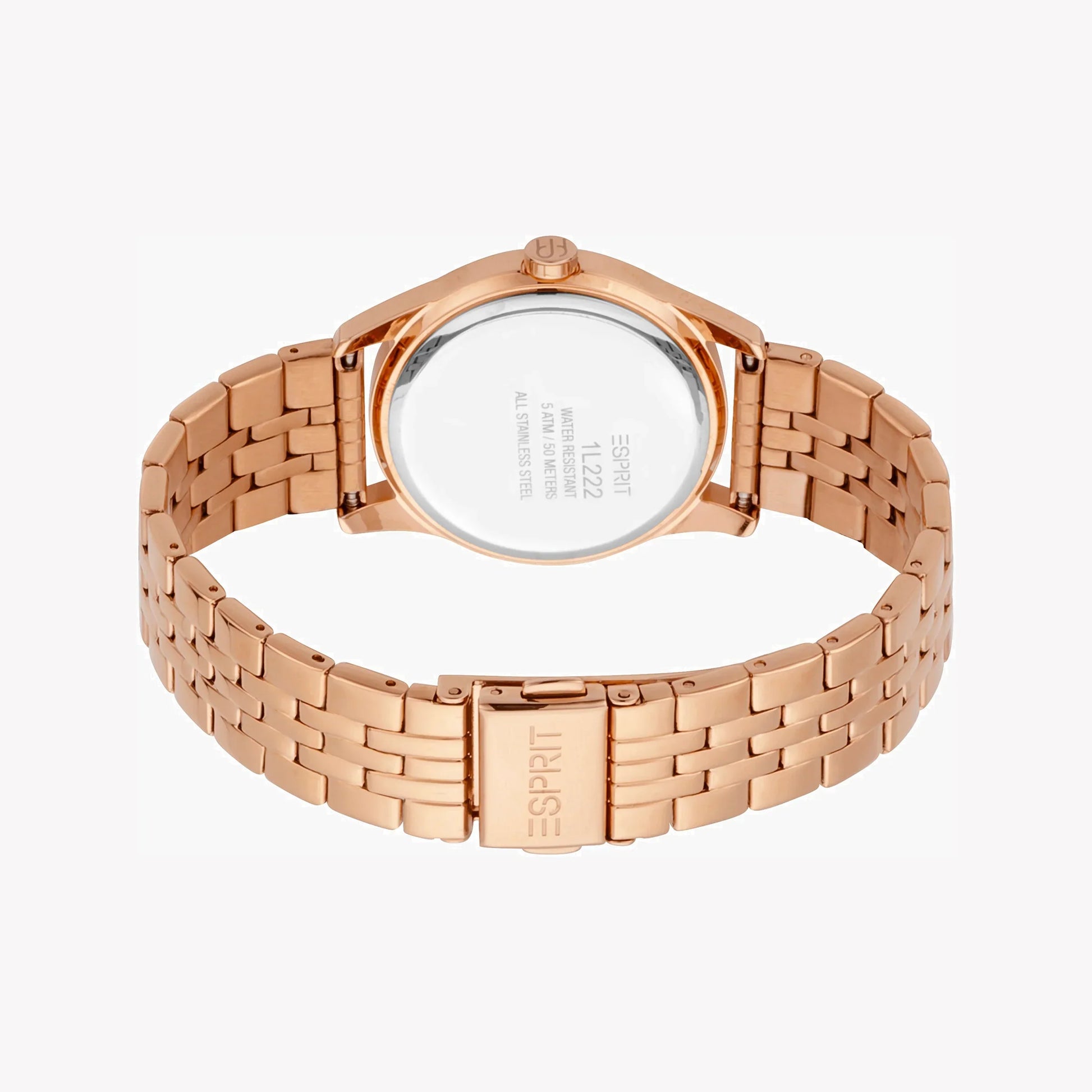 Esprit Women's Rose Gold Stainless Steel Watch, Silver Dial | ES1L199M0015-2