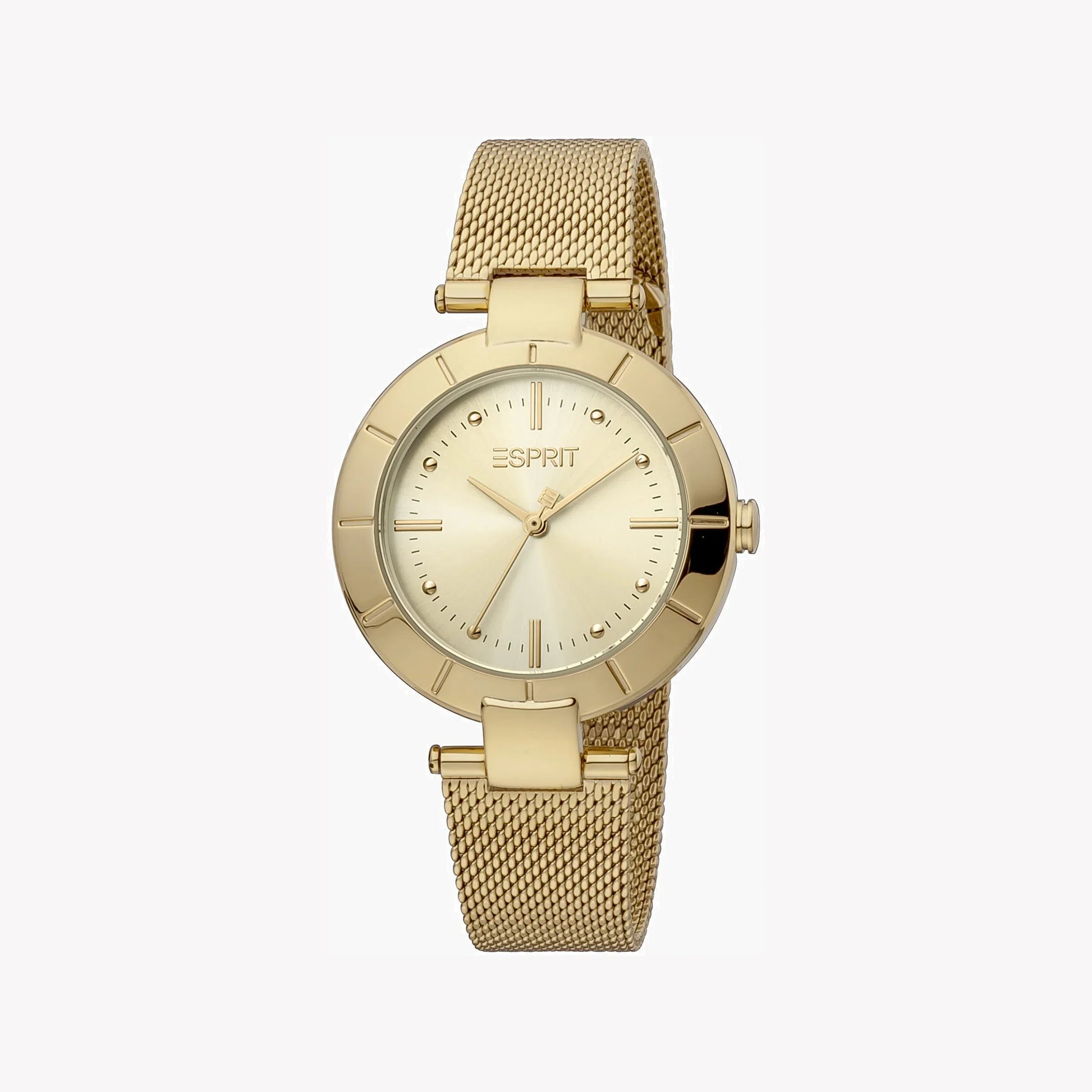 Esprit Women's Gold Stainless Steel Watch, Champagne Dial | ES1L104M0035-0