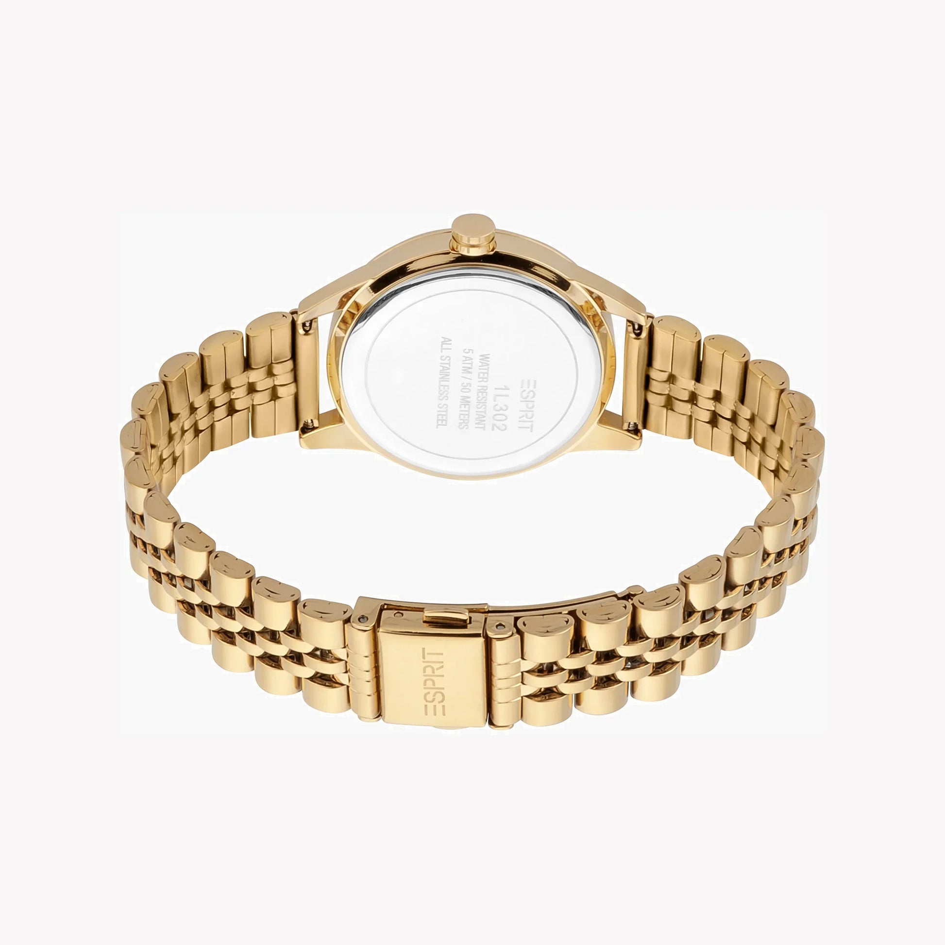 Esprit Women's Gold Stainless Steel Watch, Silver Dial | ES1L202M0035-2