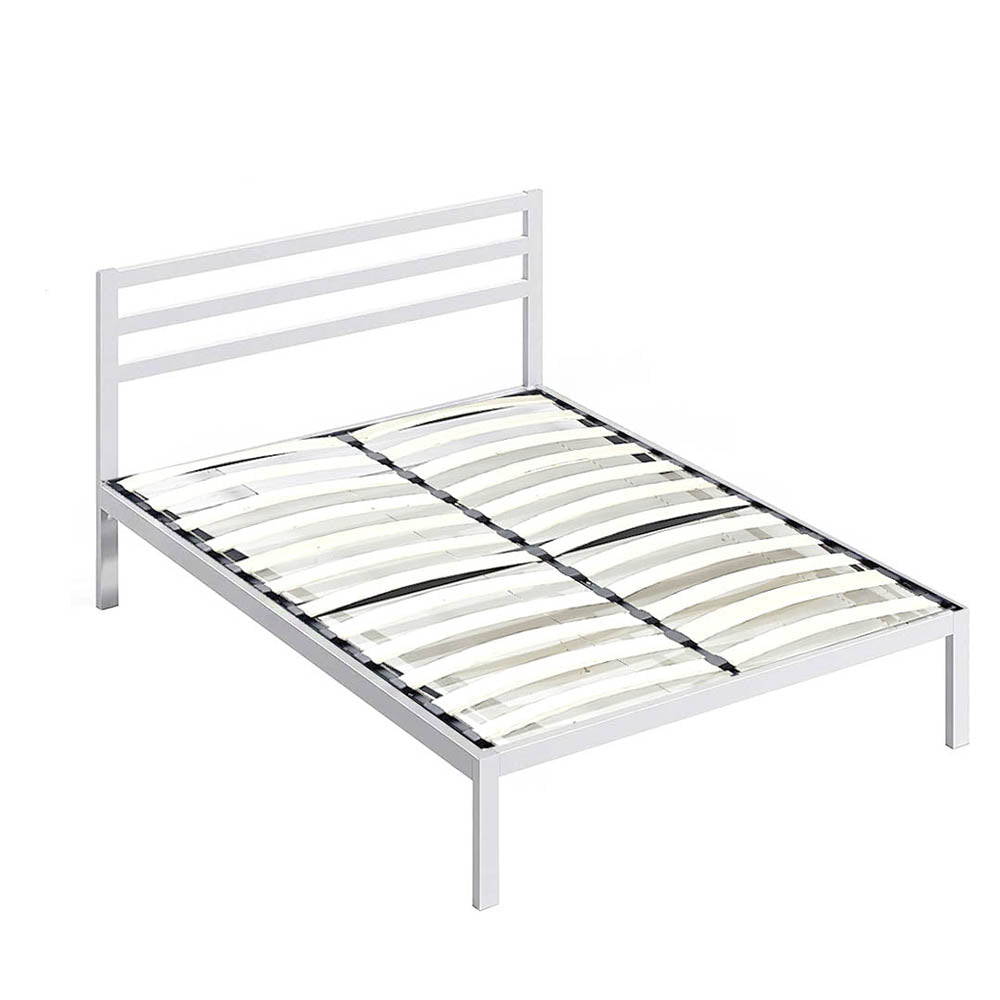 Bella metal bed frame with gift bed grid, in several sizes and colors-White 160x200 cm-white-1