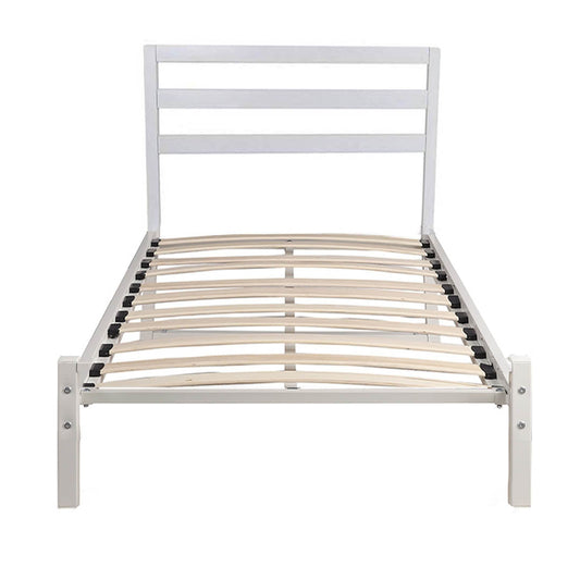 Bella metal bed frame with gift bed grid, in several sizes and colors-White 160x200 cm-white-0